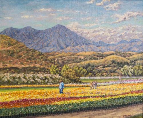 The Flower Growers,2005,oil,18x22